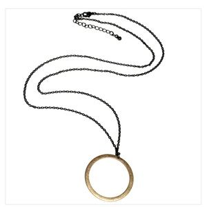 Kevia Style Circle Pendant Long Necklace
